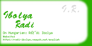 ibolya radi business card